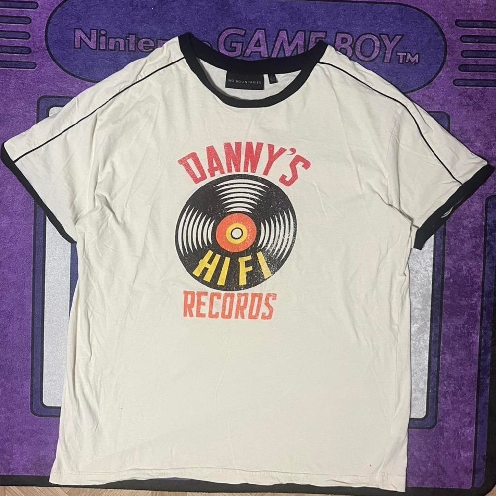 XL tan beige Danny's records with nice black accent,